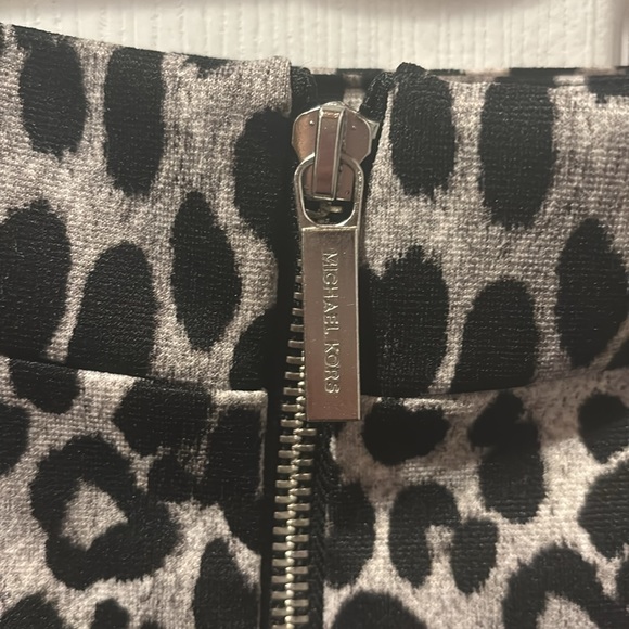 Michael Kors Black Leopard Skirt XL - Picture 2 of 5